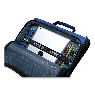 Case it Universal Zipper Binder, 3 Rings, 2" Capacity, 11 x 8.5, Purple/Gray Accents (CAELT007PUR)