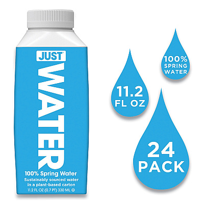 Just Water Spring Water, 11.2 oz, 24/Carton (DEZJGD00703)
