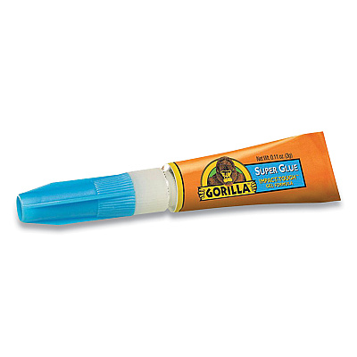 Gorilla Super Glue, Two 0.11 oz Tubes, Dries Clear (GOR7800103)