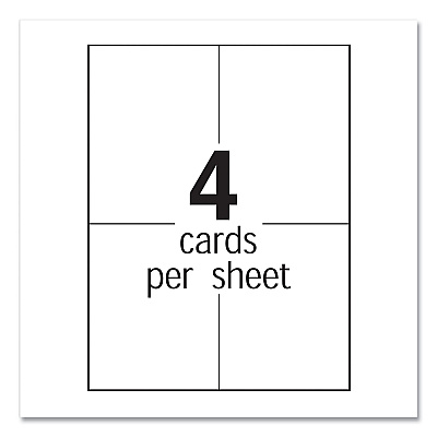 Great Papers Printable Postcards, Inkjet, Laser, 110 lb, 5.5 x 4.25, Bright Yellow, 200 Cards, 4 Cards/Sheet, 50 Sheets/Pack (GRP951840)