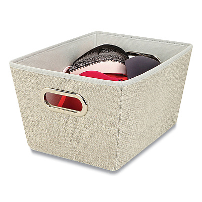 Macbeth Collection Storage Tote, Medium, 7.5" x 10.8" x 13", Tan (KNI25434FEJ)