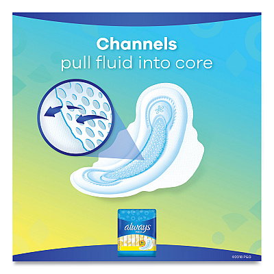 Always Regular Maxi Pads with Wings, Regular, 10/Box (PGC34967)