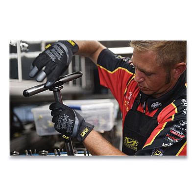 Mechanix Wear FastFit Work Gloves, Black/Gray, Large (RTSMFF05010)