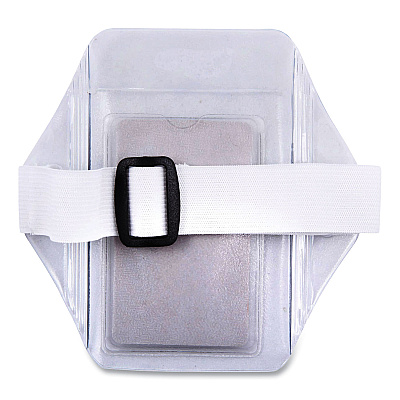 SICURIX Armband Badge Holder, Vertical, 3.5 x 2.5, White (BAU66891)