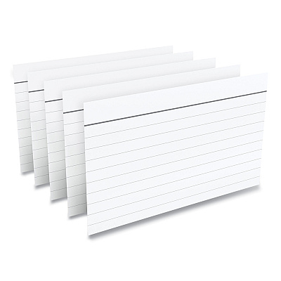 TRU RED Index Cards, Ruled, 3 x 5, White, 100/Pack (TUD296608)