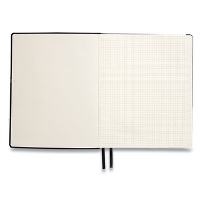 TRU RED Flexible-Cover Business Journal, 1-Subject, Quadrille Rule, Black Cover, (128) 10 x 8 Sheets (TUD24377316)