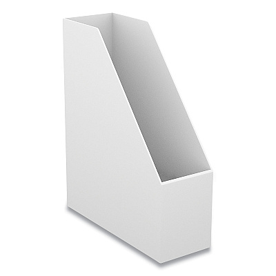 TRU RED Plastic Magazine File, 3.66 x 10.3 x 12.51, White (TUD24380371)