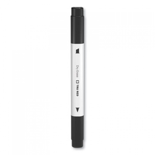 Tru Red Dry Erase Marker Pen-Style Extra-Fine Bullet Tip Black Dozen