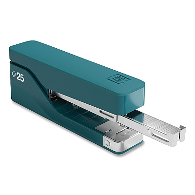 TRU RED Desktop Aluminum Stapler, 25-Sheet Capacity, Teal (TUD24418165)