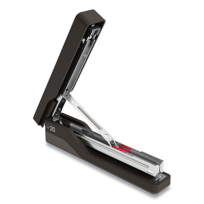 TRU RED Desktop Plastic Full Strip Stapler, 20-Sheet Capacity, Black (TUD24418181)