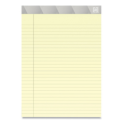 TRU RED Notepads, Wide/Legal Rule, 50 Canary-Yellow 8.5 x 11.75 Sheets, 12/Pack (TUD24419913)
