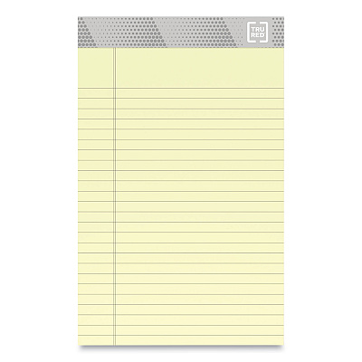 TRU RED Notepads, Narrow Rule, 50 Canary-Yellow 5 x 8 Sheets, 12/Pack (TUD24419916)