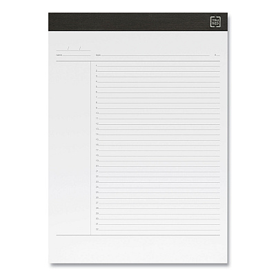TRU RED Notepads, Project-Management Format, 50 White 8.5 x 11.75 Sheets, 6/Pack (TUD24419924)