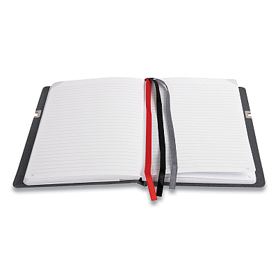 TRU RED Large Mastery Journal with Pockets, 1-Subject, Narrow Rule, Charcoal/Red Cover, (192) 10 x 8 Sheets (TUD24421817)