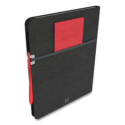 TRU RED Large Mastery Journal with Pockets, 1-Subject, Narrow Rule, Black/Red Cover, (192) 10 x 8 Sheets (TUD24421811)