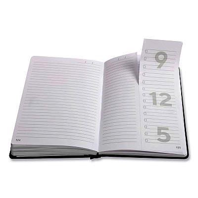 TRU RED Medium Starter Journal, 1-Subject, Narrow Rule, Black Cover, (192) 8 x 5 Sheets (TUD24421820)