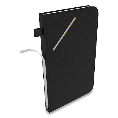 TRU RED Medium Starter Journal, 1-Subject, Narrow Rule, Black Cover, (192) 8 x 5 Sheets (TUD24421820)
