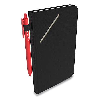 TRU RED Medium Starter Journal, 1-Subject, Narrow Rule, Black Cover, (192) 8 x 5 Sheets (TUD24421820)