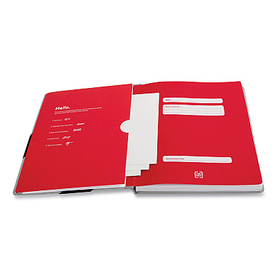 TRU RED Large Starter Journal, 1-Subject, Narrow Rule, Gray Cover, (192) 10 x 8 Sheets (TUD24421833)