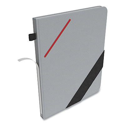 TRU RED Large Starter Journal, 1-Subject, Narrow Rule, Gray Cover, (192) 10 x 8 Sheets (TUD24421833)