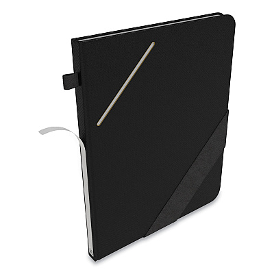 TRU RED Large Starter Journal, 1-Subject, Narrow Rule, Black Cover, (192) 10 x 8 Sheets (TUD24421837)