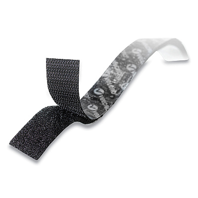 Velcro Sticky-Back Fasteners, Removable Adhesive, 0.75" x 35 ft, Black (VEK30168USA)
