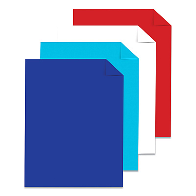 Astrobrights Color Cardstock - "Patriotic" Assortment, 65 lb Cover Weight, 8.5 x 11, Assorted Patriotic Colors, 100/Pack (WAU91644)