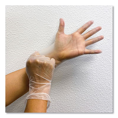 GN1 Single Use Vinyl Glove, Clear, Small, 100/Box, 10 Boxes/Carton (GN1PE17166)