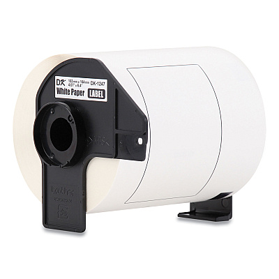 Brother Die-Cut Shipping Labels, 4.07 x 6.4, White, 180 Labels/Roll, 3 Rolls/Pack (BRTDK12473PK)
