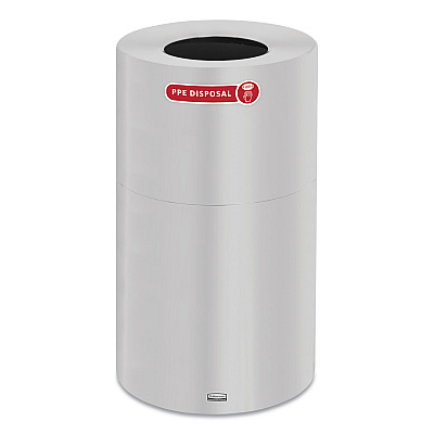 Rubbermaid Commercial Medical Decal, PPE DISPOSAL, 10 x 2.5, Red (RCP2138292)