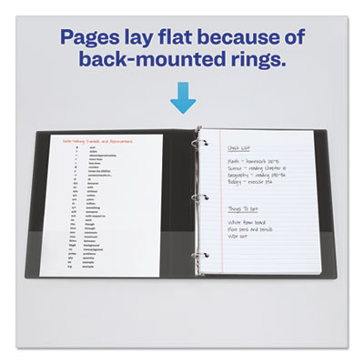 Avery Economy Non-View Binder with Round Rings, 3 Rings, 3" Capacity, 11 x 8.5, Blue, (4600) (AVE04600)