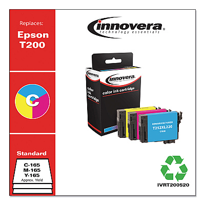 Innovera Remanufactured Cyan/Magenta/Yellow Ink, Replacement for T200 (IVRT200520), 165 Page-Yield