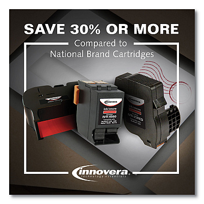 Innovera Remanufactured Red Postage Meter Ink, Replacement for ISINK34, 8,500 Page-Yield