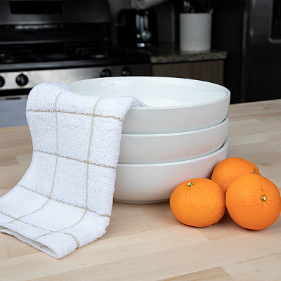Cooks Linen Dishcloth 12x12 Tan, Pack Of 12 (PNP-DISH-TAN)