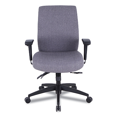 Alera Wrigley Series 24/7 High Performance Mid-Back Multifunction Task Chair, Supports Up to 275 lb, Gray, Black Base (ALEHPT4241)