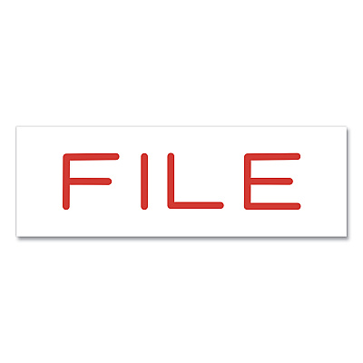 Offistamp Pre-Inked Message Stamp, FILE, 1.63" x 0.38", Red Ink (MKG034513)