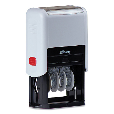Offistamp Self-Inking Date Stamp, 5 Years, 1" x 0.38", Black Ink (MKG034506)