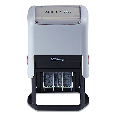 Offistamp Self-Inking Date Stamp, 5 Years, 1" x 0.38", Black Ink (MKG034506)