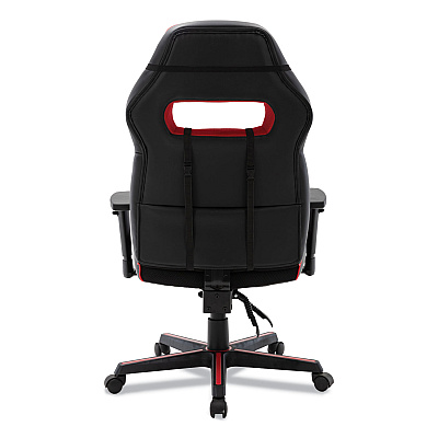 Alera Racing Style Ergonomic Gaming Chair, Supports 275 lb, 15.91" to 19.8" Seat Height, Black/Red Trim Seat/Back, Black/Red Base (ALEGM4136)