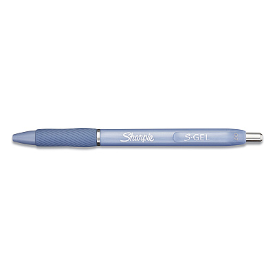 Sharpie Fashion Barrel Gel Pen, Retractable, Medium 0.7 mm, Black Ink, Frost Blue Barrel, Dozen (SAN2126232)