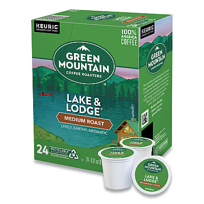 Green Mountain Coffee Roasters Roasters Roasters Lake and Lodge Coffee K-Cups, Medium Roast, 96/Carton (GMT6523CT)