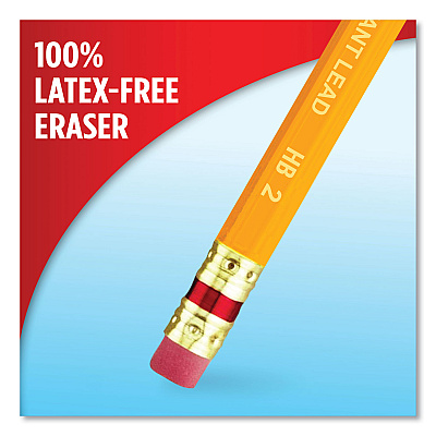 Paper Mate EverStrong #2 Pencils, HB (#2), Black Lead, Gold Barrel, Dozen (PAP2065456)