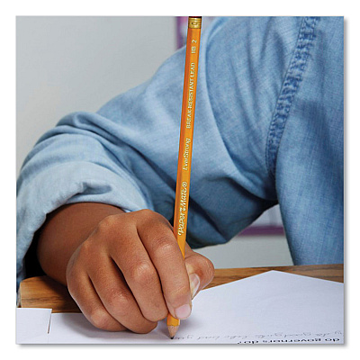 Paper Mate EverStrong #2 Pencils, HB (#2), Black Lead, Gold Barrel, Dozen (PAP2065456)