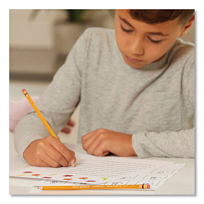 Paper Mate EverStrong #2 Pencils, HB (#2), Black Lead, Gold Barrel, Dozen (PAP2065456)