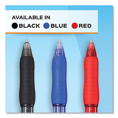 Paper Mate Profile Gel Pen, Retractable, Fine 0.5 mm, Blue Ink, Translucent Blue Barrel, Dozen (PAP2102130)