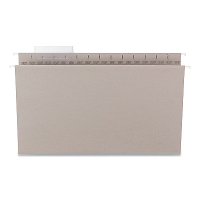 Smead TUFF Hanging Folders with Easy Slide Tab, Legal Size, 1/3-Cut Tabs, Steel Gray, 18/Box (SMD64093)