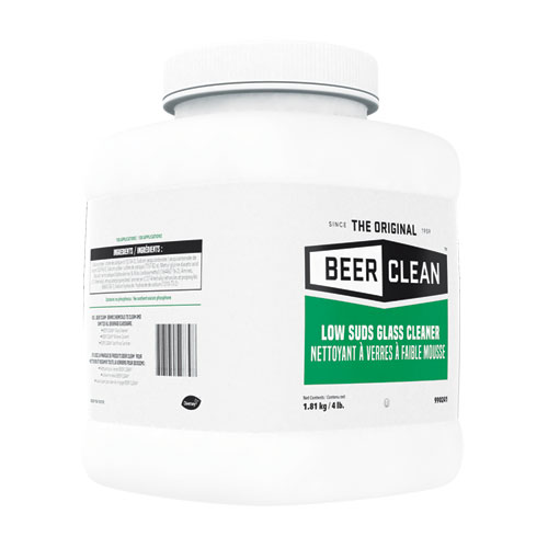Diversey Beer Clean Glass Cleaner, Unscented, Powder, 4 lb. Container (990241)