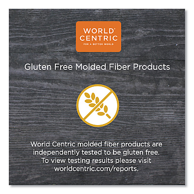 World Centric Fiber Trays, 1-Compartment, 9.1 x 7.1 x 0.7, Natural, Paper, 500/Carton (WORTRSC4S)