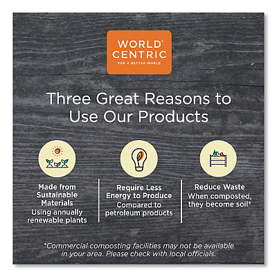 World Centric No Tree Paper Bowls, 8 oz, 3.4" Diameter x 2.3"h, Natural, Sugarcane, 1,000/Carton (WORBOSU8)