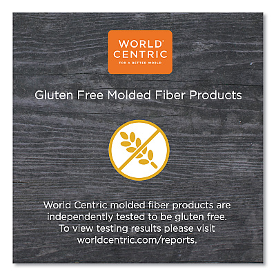 World Centric Fiber Lids for Fiber Containers, 7.8 x 10.1 x 0.5, Natural, Paper, 400/Carton (WORTRLSC10LF)